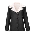 thumbnail image 1 of Long Sleeve Plus Warm Solid Color Padded Jacket Woman Women's 3x Winter Coats plus Size Women Wool Coats Long Womens Coat Oversized Coats plus Size Winter Coats for Women 2x Vest plus Size Women Long, 1 of 5