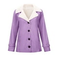 thumbnail image 1 of Long Sleeve Plus Warm Solid Color Padded Jacket Woman plus Size Women Wool Coats plus Size Ski Jackets for Women 4x Outerwear for Women Womens Fall Jacket Womens plus Sized Winter Coat Vest plus Size, 1 of 5