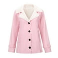 thumbnail image 1 of Long Sleeve Plus Warm Solid Color Padded Jacket Woman plus Size Women Wool Coats plus Size Ski Jackets for Women 4x Outerwear for Women Womens Fall Jacket Womens plus Sized Winter Coat Vest plus Size, 1 of 5