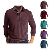 Long Sleeve Polo Shirts for Men Spring Fall Casual Collared Lightweight ...