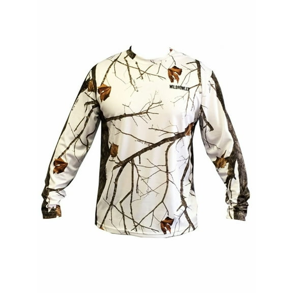 Nica Wildfowler Long Sleeve Poly Quick Dry T Shirt Wildtree Snow, 2X-Large