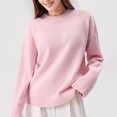 thumbnail image 1 of Long Sleeve Pullover Tops for Women, Trendy Going Out Sweater Top Casual Crew Neck Loose Fit Fall Winter Top L, 1 of 4