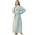 thumbnail image 1 of Long Sleeve Robe for Women Fluffy Loungewear Oversized Hooded Women's Robes Bath Womens Bathrobe Mint Green, 1 of 7