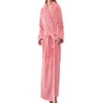 thumbnail image 1 of Long Sleeve Robe for Women Fuzzy Loungewear Oversized Hooded Women's Robes Bath Womens Bathrobe Orange, 1 of 5
