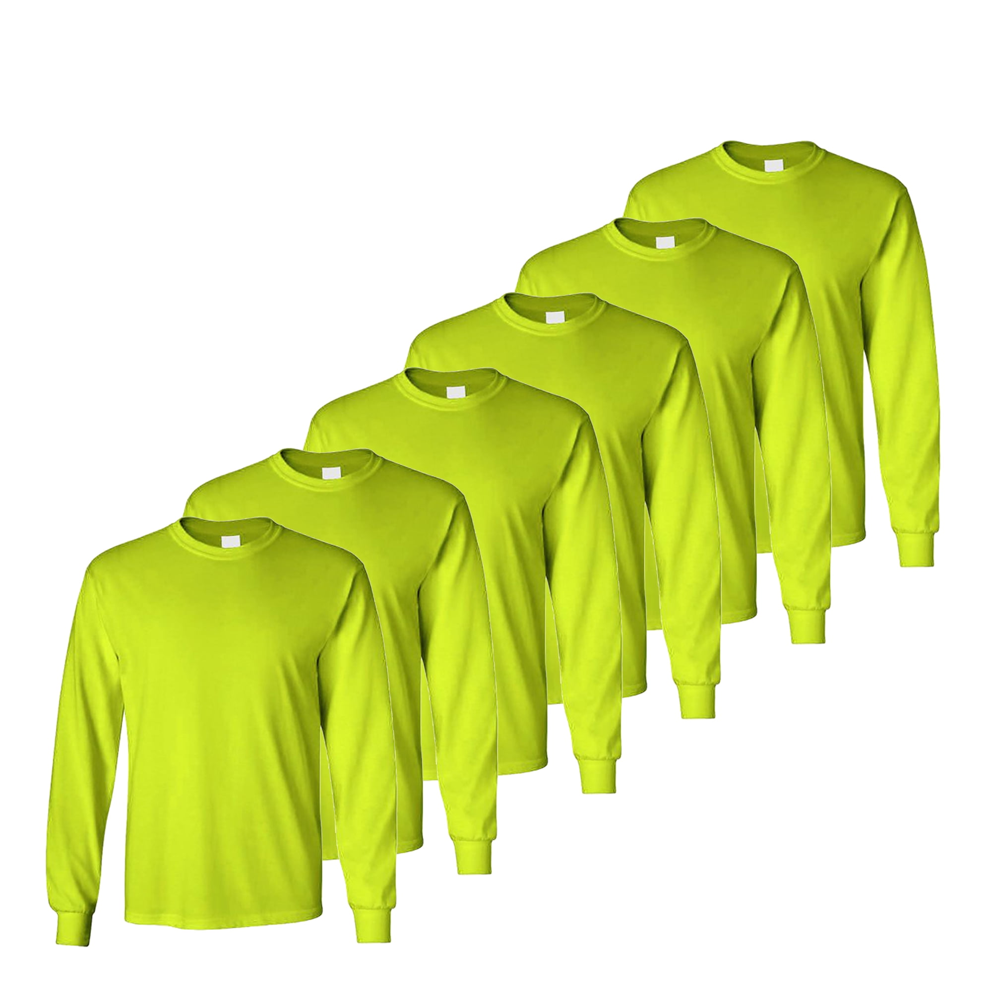 Long Sleeve Safety Green Construction TShirts for Men, Ropa de trabajo de manga larga, Long