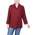 thumbnail image 1 of Long Sleeve Shawl Collar Top With Pockets, 1 of 3