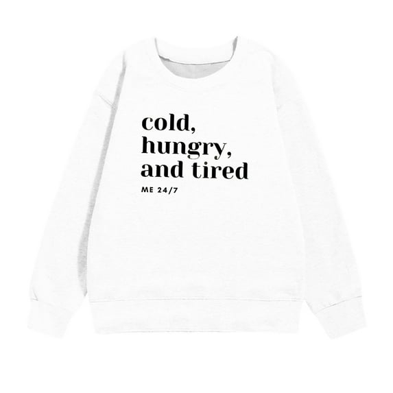LLYWEY Girls Sweatshirts & Hoodies, White,5-6T