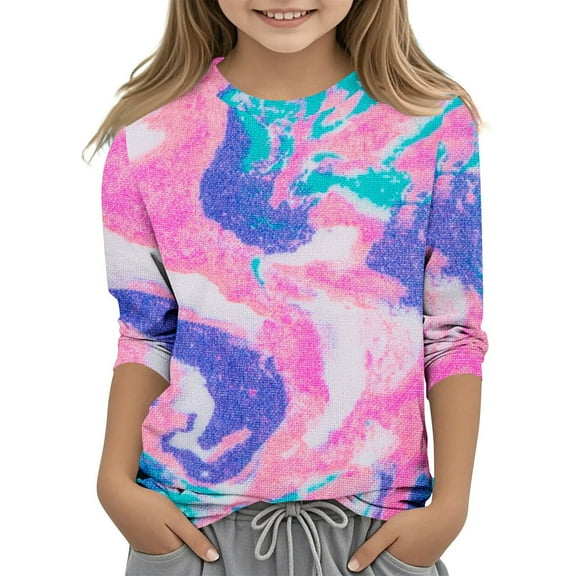 Long Sleeve Shirt Girls Cute Clothes for Girls 10-12 Girls' Clothing Sets Kids White Shirt Plain Shirts for Kids Fall 2024 Valentine's Day Shirt
