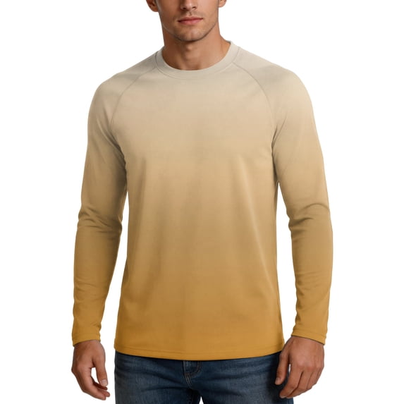 Long Sleeve Shirt Men Beach Summer Athletic Quick Dry Sun Protection Fishing Outdoor Hiking UPF 50 Running T-Shirt, XL