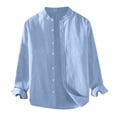 thumbnail image 1 of Long Sleeve Shirt for Women Young Womens Tops Casual Loose Fit Long Sleeve Shirt Top With Collar, 1 of 3