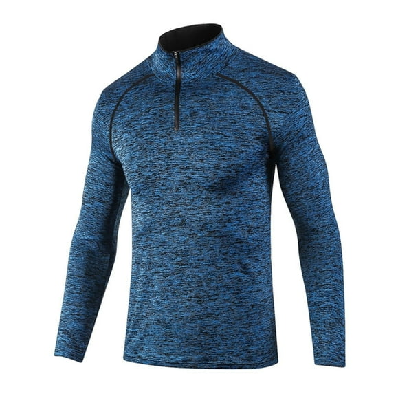 Long Sleeve Shirts Autumn and Winter Running Basketball Training Fitness Wear Men's High Necked Outdoor Quick Drying Sports Long Sleeved Men's T Shirt