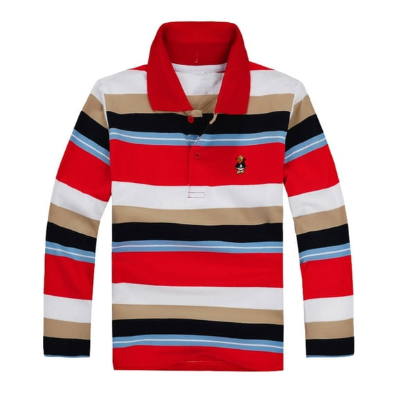 Long Sleeve Shirts Boys Long Sleeve Casual Striped Shirt Button Closure Comfortable Soft Toddler Long Sleeve Shirt Boy Black 13 Years-14 Years