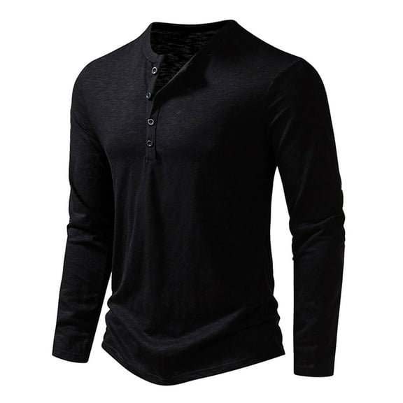 Long Sleeve Shirts For Men Qiggri Men Casual Pullover Long Sleeve Round Neck T-Shirt Tops Blouse