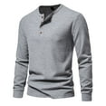 thumbnail image 1 of Long Sleeve Shirts For Men Qiggri Men Casual Pullover Long Sleeve Round Neck T-Shirt Tops Blouse, 1 of 5