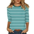 thumbnail image 1 of Long Sleeve Shirts For Women New Shoulder Seven Quarter Sleeve T Shirt Summer Top Womens Long Sleeve Tops, 1 of 5