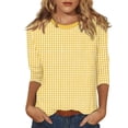 thumbnail image 1 of Long Sleeve Shirts For Women New Shoulder Seven Quarter Sleeve T Shirt Summer Top Womens Long Sleeve Tops, 1 of 5