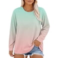 thumbnail image 1 of Long Sleeve Shirts For Women Plus Size Neck T Shirts Tops Casual Summer Tshirts Loose Fit Tee Womens Long Sleeve Tops, 1 of 6