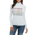 thumbnail image 1 of Long Sleeve Shirts For Womens Casual Print Turtleneck Blouse Slim Fit Stretchy Layer Tee Women Tops, 1 of 6