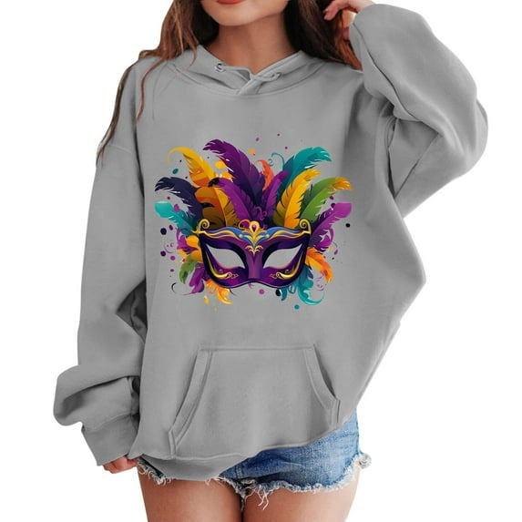 Long Sleeve Shirts for Girls 14-16 Girl's Boy's Hoodie Long Sleeve Soft Sweatshirt Graphic Hoody Kids Cute Pullovers Top Clothes for Girls b-Grey, 160