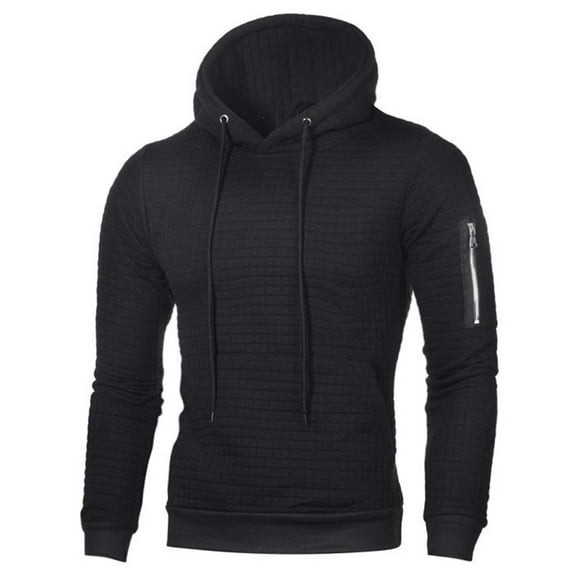 Long Sleeve Shirts for Men Big Sweatshirts for Men Light Mens Sweater No Hood Sweatshirts Insulated Sweatshirt Cookies Hoodie Men's Hooded Sweatshirt Casual Long Sleeve Drawstring Pullover Ho Black M