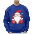 thumbnail image 1 of Long Sleeve Shirts for Men Men's Christmas Graphic Print Pullover Hoodie | Festive No Hood Sweatshirt Men Sweatshirt Sweatpants Zip Jacket with Hoodie Mens Jacket Clothes Taupe Winged Long Sle Blue L, 1 of 4