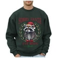 thumbnail image 1 of Long Sleeve Shirts for Men Mens Christmas Feral Leopard Plus Size Hoodless Pullovers Fashion Sweatshirts Holiday Logo Print Clothing Tops Hop Oversized Sweatshirts Men Sweat Suit Juice Hoodie Gray L, 1 of 5