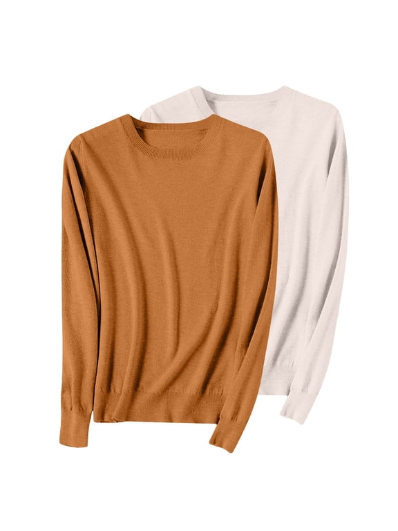 Long Sleeve Shirts for Women 2pc Lightweight Tops for Women Casual Tops for Women Basic Thin Shirts Women Ribbed Long Sleeve Tops for Women Fitted Tops for Women Tight Shirts for Women