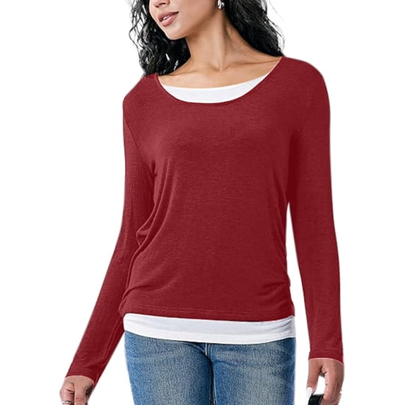 Long Sleeve Shirts For Women Casual Basic Tees For Women Loose Fit Summer Shirts for Women Girls Shirts Long Sleeve Workout Shirt Long Sleeve T Shirts for Woman Long Sleeve Hike Long Sleeve Shirt