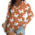 Long Sleeve Shirts for Women Christmas Snowflake Dog V Neck Womens