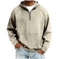 thumbnail image 1 of Long Sleeve Shirts for Men, 1/4 Zip Pullover Mens Vintage Distressed Faux Denim Collared Sweatshirts Casual Loose Long Sleeve Tops Fall Clothes, 1 of 6