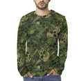 thumbnail image 1 of Long Sleeve Shirts for Men - Green Camouflage Skull Crew Neck Casual Mens Long Sleeve T Shirts, Basic Pullover Tee Shirts for Workout Work, 1 of 6