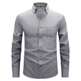 thumbnail image 1 of Long Sleeve Shirts for Men, Men Long Sleeve Dress Shirt - Regular Fit Stretch Free-Wrinkle Casual Button Down Shirt, 1 of 6