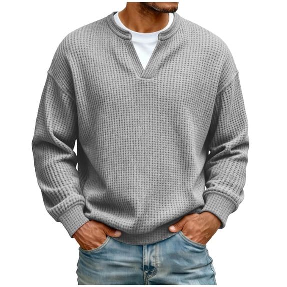 Long Sleeve Shirts for Men, Men’s Henley Shirts, Long Sleeve Button Tops Casual Basic T-Shirts Lightweight Knit Pullover