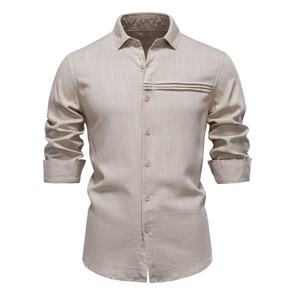 Long Sleeve Shirts for Men, Men's Long Sleeve Button Down Shirt Casual Untucked Shirts Oxford Dress Shirts
