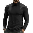 thumbnail image 1 of Long Sleeve Shirts for Men, Men's Mock Turtleneck Long Sleeve T Shirts Basic Slim Fit Pullover Sweater Tees, 1 of 6