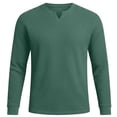 thumbnail image 1 of Long Sleeve Shirts for Men, Men's Waffle Long Sleeve Shirts V Neck Thermal Pullover Tops Knit Tshirt Casual Basic Lightweight Undershirt, 1 of 6