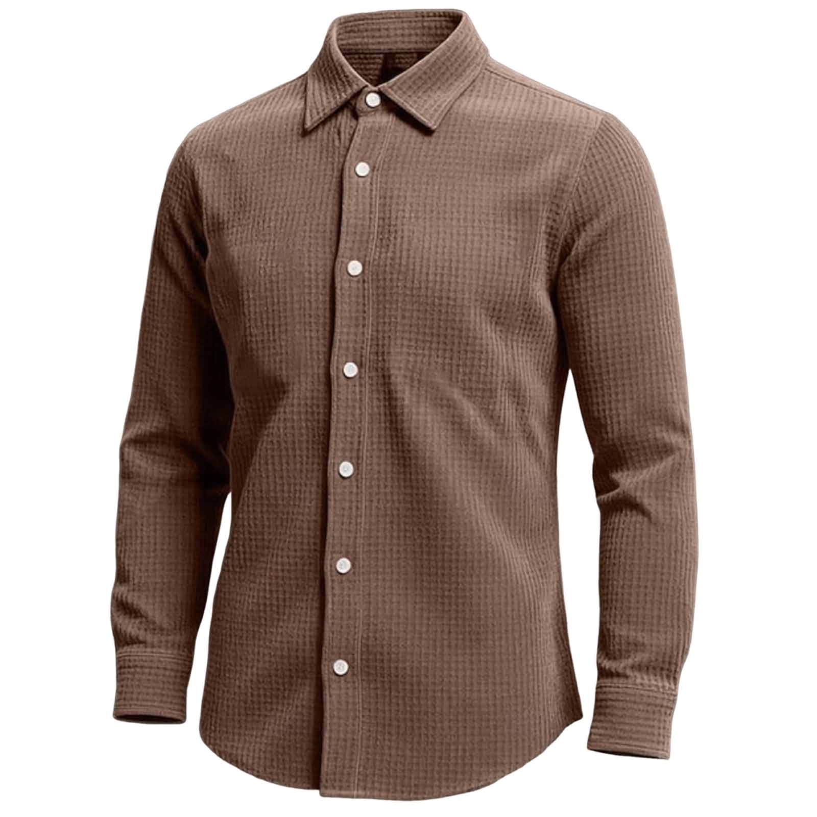 Long Sleeve Shirts for Men, Mens Long Sleeve Button Down Shirts Wrinkle Free Stretch Untucked Dress Shirts Business Casual Shirt