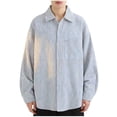 thumbnail image 1 of Mens Solid Oxford Shirt Long Sleeve Dress Shirt Work Casual Button Down Shirts with Pocket, 1 of 9