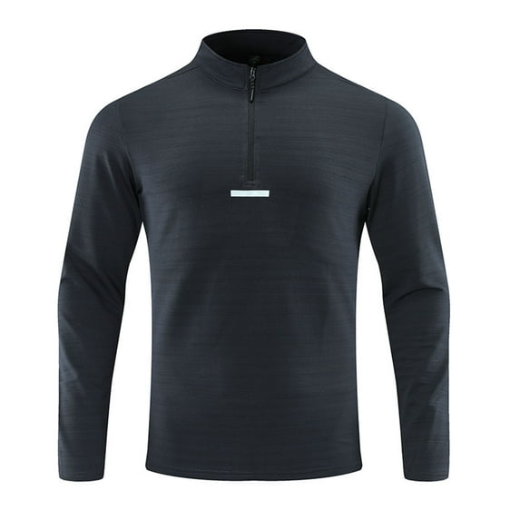 Long Sleeve Shirts for Men, Quarter Zip Pullover for Men Mock Neck Running Shirt Long Sleeve Elastic Soft Quick Dry Athletic Workout Gym Shirts