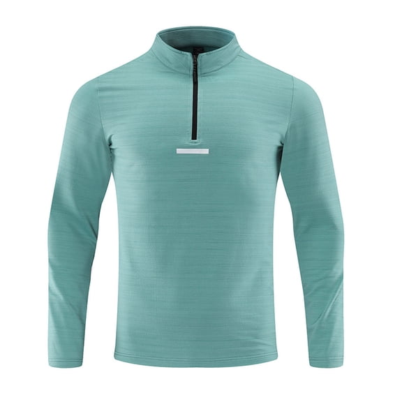Long Sleeve Shirts for Men, Quarter Zip Pullover for Men Mock Neck Running Shirt Long Sleeve Elastic Soft Quick Dry Athletic Workout Gym Shirts
