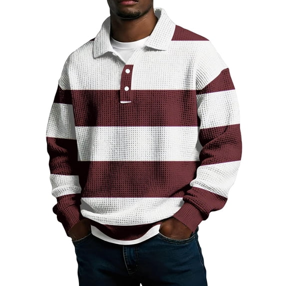 Long Sleeve Shirts for Men, Shirts for Men Slim Fit Collared Long Sleeve Shirt Comfy Button Thermal Workout Golf Shirts Comfort Tops