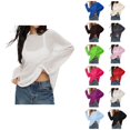 thumbnail image 1 of Long Sleeve Shirts for Women 2025 Oversized Sheer Mesh Knitted Sweater Tops Y2K Loose Fit Pullover Lightweight Blouse, 1 of 6