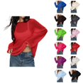 thumbnail image 1 of Long Sleeve Shirts for Women 2025 Oversized Sheer Mesh Knitted Sweater Tops Y2K Loose Fit Pullover Lightweight Blouse, 1 of 6