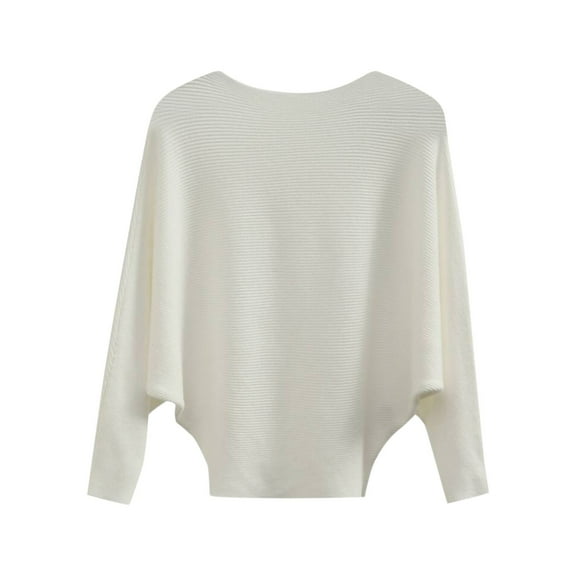 Long Sleeve Shirts for Women Blouses for Women Women's Fashion One-Neck Bat Sleeve Long Sleeve Knit Sweater Pullover Fall Winter Sweater