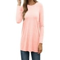 thumbnail image 1 of Long Sleeve Shirts for Women Business Casual Tops Fall Fashion Clothes Workout Plus Size Teacher School Outfits 2025,L,Pink, 1 of 6