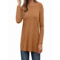 thumbnail image 1 of Long Sleeve Shirts for Women Business Casual Tops Fall Fashion Clothes Workout Plus Size Teacher School Outfits 2025,XXL,Bronze, 1 of 6