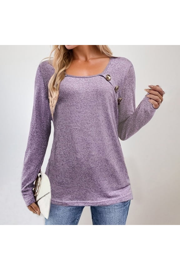 Long Sleeve Shirts for Women Under $10 Spring/Summer New Product Solid Color Slant Collar Sleeveless Top Off Shoulder Strap T-shirt