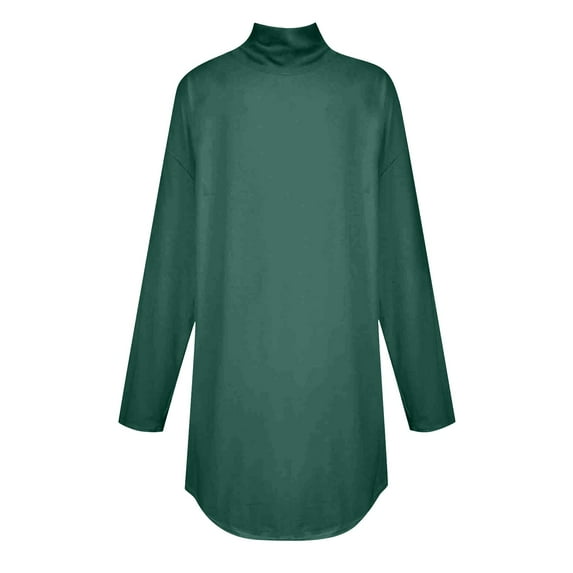 Long Sleeve Shirts for Women Color Block Tunic Tops Turtleneck Long Sleeve Blouses Fall Casual Winter Clothes