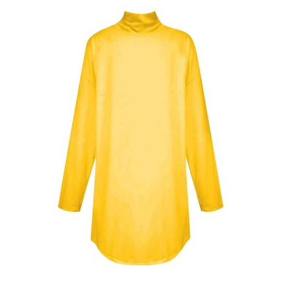 Long Sleeve Shirts for Women Color Block Tunic Tops Turtleneck Long Sleeve Blouses Fall Casual Winter Clothes