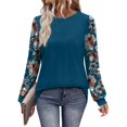 thumbnail image 1 of Long Sleeve Shirts for Women Fall Fashion Tops Crew Neck Lightweight Casual Pullover Fall Layering Top 2XL, 1 of 6